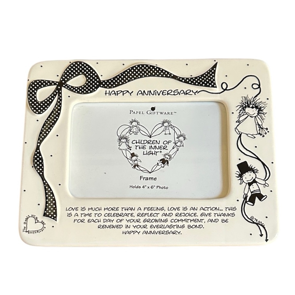 ❤️🆕 PAPEL GIFTWEAR ANNIVERSARY FRAME holds 4 x 6 picture